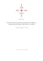 prikaz prve stranice dokumenta Procjena nutritivnog statusa pacijenata na Odjelu za abdominalnu kirurgiju Opća bolnica Varaždin