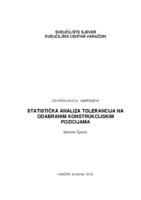 prikaz prve stranice dokumenta Statistička analiza tolerancije na odabranim konstrukcijskim pozicijama