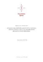 prikaz prve stranice dokumenta Analiza skladišnih kapaciteta manjeg trgovačkog lanca na odabranom regionalnom primjeru