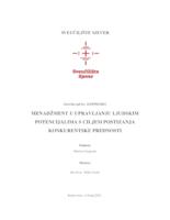 prikaz prve stranice dokumenta Menadžment u upravljanju ljudskim potencijalima s ciljem postizanja konkurentne prednosti