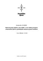 prikaz prve stranice dokumenta Rekonstrukcija objekta "Kino DOM" u zoni zaštite povijesne urbanističke cjeline i graditeljskih sklopova grada Varaždina