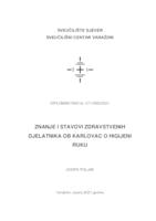 prikaz prve stranice dokumenta Znanje i stavovi zdravstvenih djelatnika OB Karlovac o higijeni ruku