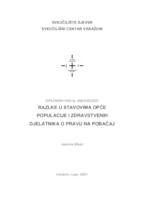 prikaz prve stranice dokumenta Razlike u stavovima opće populacije i zdravstvenih djelatnika o pravu na pobačaj