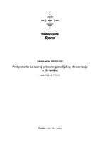 prikaz prve stranice dokumenta Pretpostavke za razvoj primarnog medijskog obrazovanja u Hrvatskoj