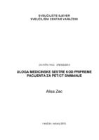 prikaz prve stranice dokumenta Uloga medicinske sestre kod pripreme pacijenata za pet/ct snimanje
