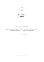 prikaz prve stranice dokumenta Utjecaj pandemije COVID-19 na poslovanje odabranih logističkih poduzeća u Republici Hrvatskoj