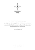 prikaz prve stranice dokumenta Identifikacija utjecajnih faktora na povlačenje sredstava za znanost, istraživanje i inovacije iz fondova Europske unije primjenom poslovne inteligencije