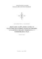 prikaz prve stranice dokumenta Značajke cijepljenih COVID-19 pozitivnih bolesnika hospitaliziranih u Kliničkoj bolnici Dubrava u tri pandemijska vala