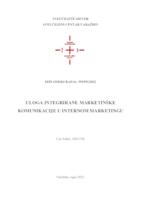 prikaz prve stranice dokumenta Uloga integrirane marketinške komunikacije u internom marketingu