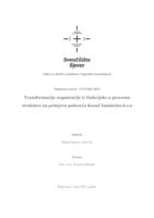 prikaz prve stranice dokumenta Transformacija organizacije iz funkcijske u procesnu strukturu na primjeru poduzeća Knauf Insulation d.o.o.