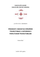 prikaz prve stranice dokumenta Prednosti i nedostaci kirurške traheotomije u usporedbi s perkutanom traheotomijom