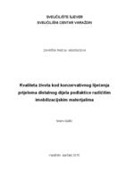 prikaz prve stranice dokumenta Kvaliteta života kod konzervativnog liječenja prijeloma distalnog dijela podlaktice imobilizacijskim materijalima