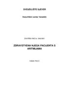 prikaz prve stranice dokumenta Zdravstvena njega bolesnika s aritmijama