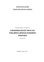 prikaz prve stranice dokumenta Koronarna bolest srca kao posljedica uživanja duhanskih proizvoda