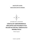 prikaz prve stranice dokumenta Učestalost samoordiniranja analgetika kod pacijenata koji dolaze na početnu i održavajuću rehabilitaciju