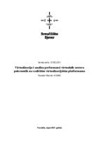 prikaz prve stranice dokumenta Virtualizacija i analiza performansi virtualnih sustava pokrenutih na različitim virtualizacijskim platformama