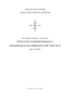 prikaz prve stranice dokumenta Poslovno komuniciranje u organizaciji na primjeru ERP sustava