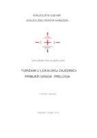 prikaz prve stranice dokumenta Turizam u lokalnoj zajednici -primjer grada Preloga