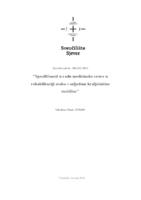 prikaz prve stranice dokumenta Specifičnosti u radu medicinske sestre u rehabilitaciji osoba s ozljedom kralješnične moždine