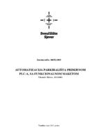 prikaz prve stranice dokumenta Automatizacija parkirališta primjenom PLC-a, sa funkcionalnom maketom