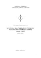 prikaz prve stranice dokumenta Upotreba multimedijskih tehnika u komuniciranju imidža i marke proizvoda