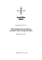 prikaz prve stranice dokumenta Utjecaj temperature prešanja na probojna svojstva kompozitne ploče