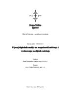 prikaz prve stranice dokumenta Utjecaj digitalnih medija na mogućnosti korištenja i vrednovanja medijskih sadržaja