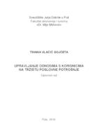 prikaz prve stranice dokumenta Upravljanje odnosima s korisnicima na tržištu poslovne potrošnje