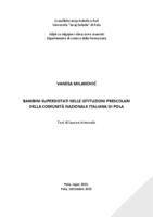 prikaz prve stranice dokumenta Bambini superdotati nelle istituzioni prescolari della comunità nazionale italiana di Pola