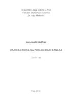 prikaz prve stranice dokumenta Utjecaj rizika na poslovanje banaka