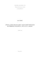 prikaz prve stranice dokumenta Upravljanje inovacijama i razvojem proizvoda na primjeru poduzeća "Žito" d.o.o. Osijek