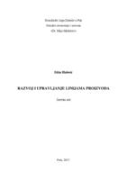 prikaz prve stranice dokumenta Razvoj i upravljanje linijama proizvoda