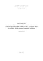 prikaz prve stranice dokumenta Analiza utjecaja politike zaštite okoliša EU na politiku zaštite okoliša Republike Hrvatske