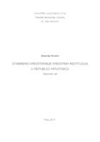 prikaz prve stranice dokumenta Stambeno kreditiranje kreditnih institucija u Republici Hrvatskoj