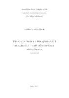 prikaz prve stranice dokumenta Uloga kadrova u dizajniranju i realizaciji turističkih paket aranžmana