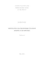prikaz prve stranice dokumenta Sistematizacija ekonomske znanosti Josepha Schumpetera