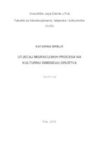 prikaz prve stranice dokumenta Utjecaj migracijskih procesa na kulturnu dimenziju društva