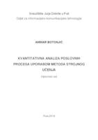 prikaz prve stranice dokumenta Kvantitativna analiza poslovnih procesa uporabom metoda strojnog učenja