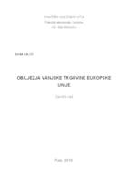 prikaz prve stranice dokumenta Obilježja vanjske trgovine Europske unije