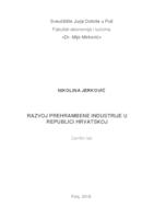 prikaz prve stranice dokumenta Razvoj prehrambene industrije u RH