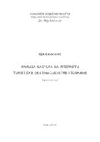 prikaz prve stranice dokumenta Analiza nastupa na internetu turističke destinacije Istre i Toskane
