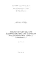 prikaz prve stranice dokumenta Računovodstveni obuhvat dugotrajne materijalne imovine na primjeru poslovnog subjekta "Europrotekt"