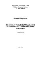 prikaz prve stranice dokumenta Mogućnost primjene upravljačkog računovodstva kod proračunskih subjekata