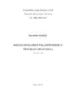 prikaz prve stranice dokumenta Razvoj ekološke poljoprivrede u Hrvatskoj