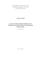 prikaz prve stranice dokumenta Uloga poslovnih banaka na financijskom tržištu Republike Hrvatske