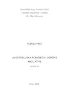 prikaz prve stranice dokumenta Ugostiteljska poduzeća i održive inicijative