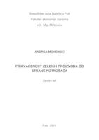 prikaz prve stranice dokumenta Prihvaćenost zelenih proizvoda od strane potrošača