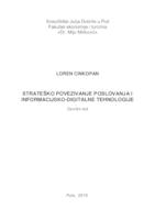 prikaz prve stranice dokumenta Strateško povezivanje poslovanja i informacijsko - digitalne tehnologije