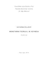 prikaz prve stranice dokumenta Monetarna teorija J. M. Keynesa