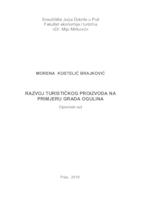 prikaz prve stranice dokumenta Razvoj turističkog proizvoda na primjeru grada Ogulina